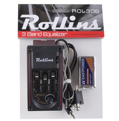 Sistema electroacústico de 3 bandas Rollins para guitarra