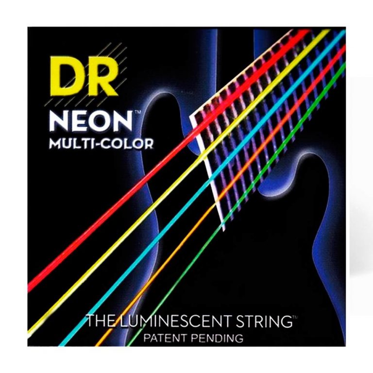 Juego de 5 cuerdas para bajo eléctrico Neon Multicolor .045 / .125 DR
