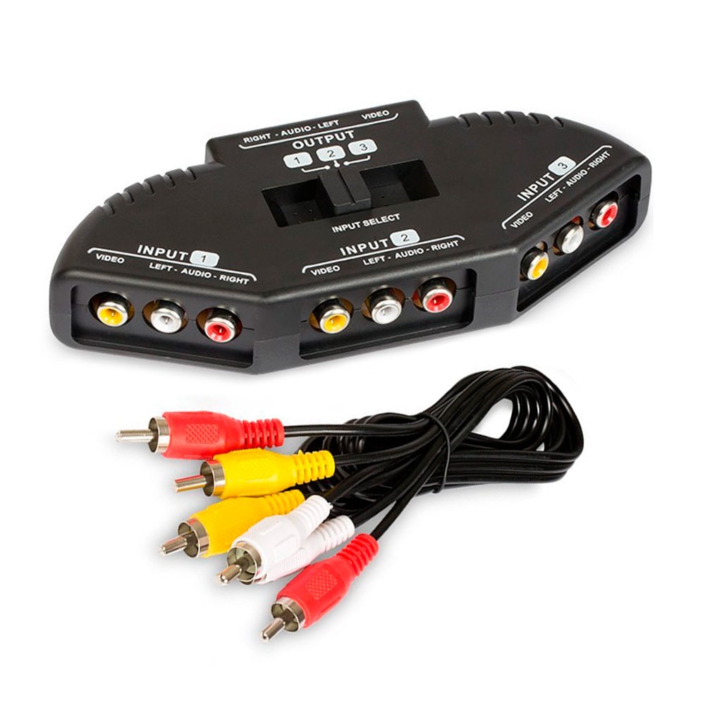 Selector de Audio / Vídeo de 3 vías RCA Electrónica Japonesa