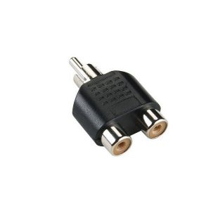 Plug adaptador 1 rca plug a 2 rca jack