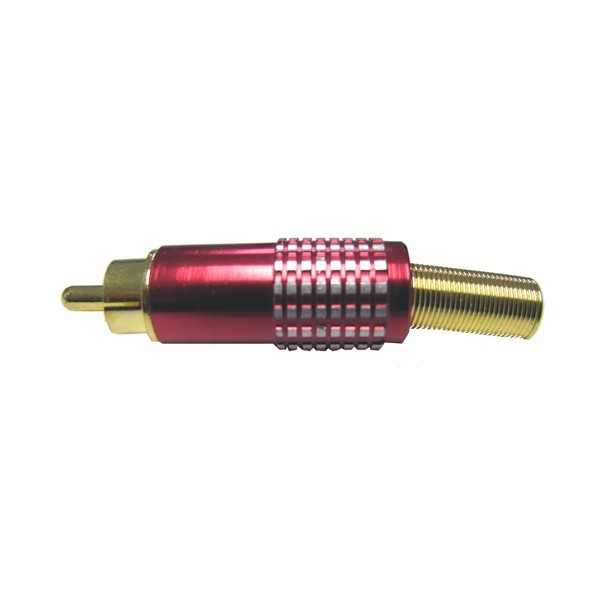 Plug rca rojo metálico w/resorte