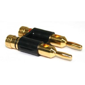 Plug dual banana jumbo gold
