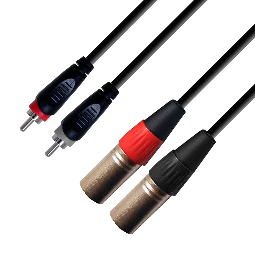 Extensión 2 RCA a 2 XLR Macho 6ft Revolution