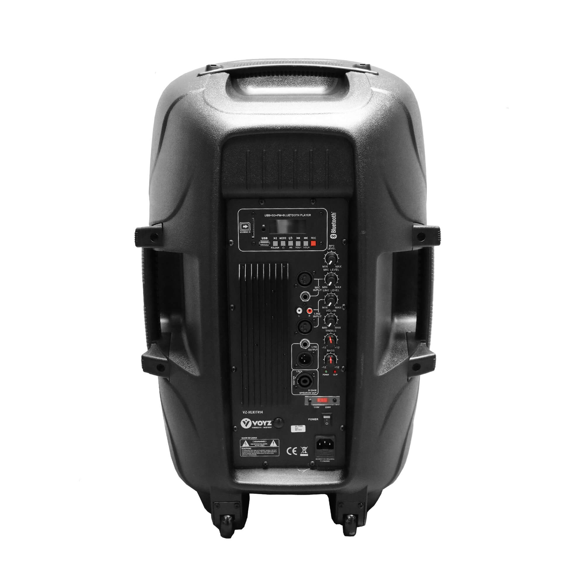 Bafle amplificado 15" 1000w con pedestal y microfono Voyz - Imagen 2