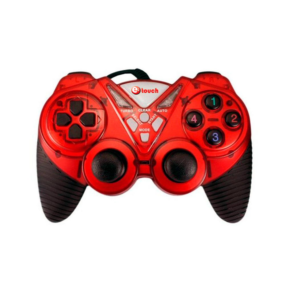 Gamepad Doble Shock con Vibrador rojo eTouch
