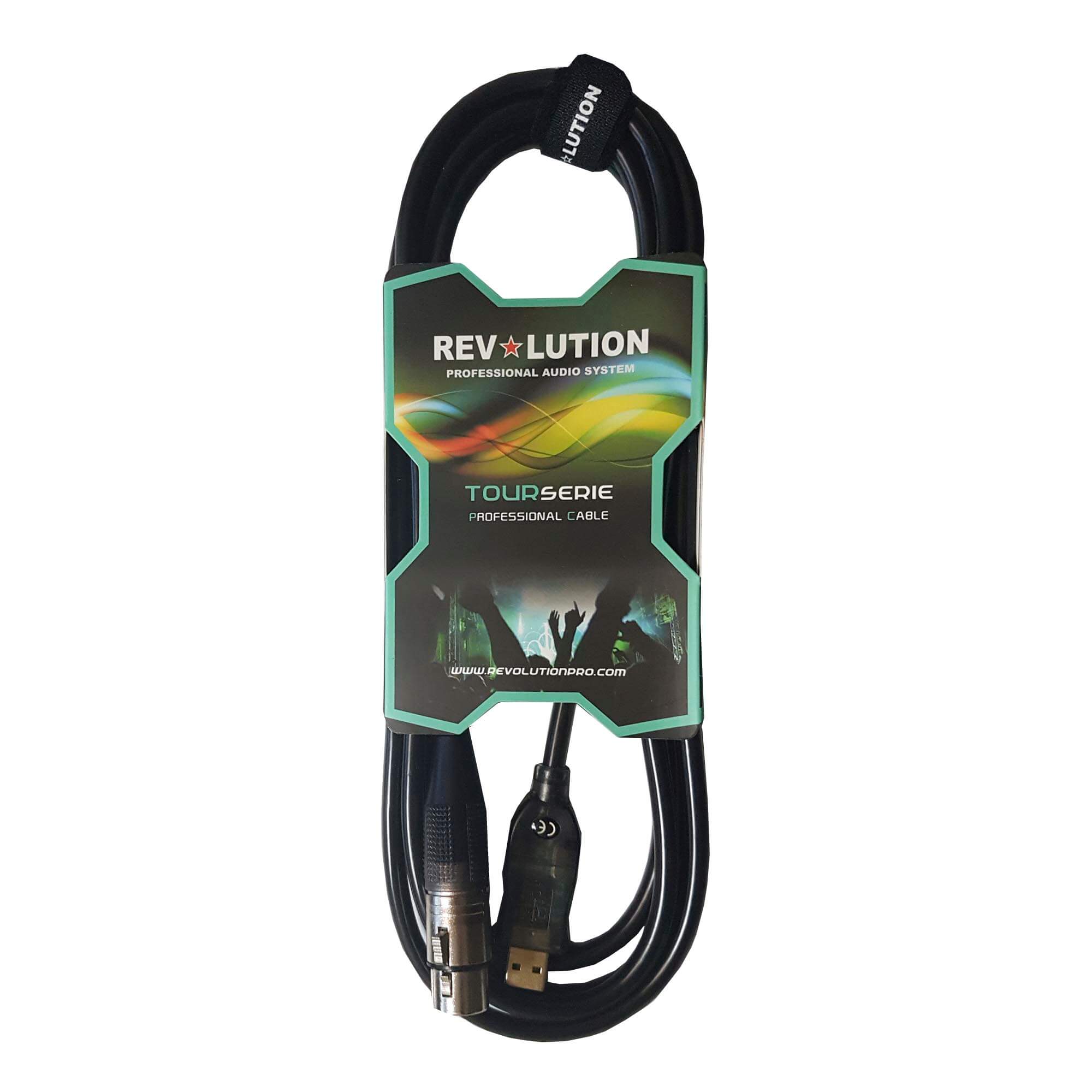 Extensión XLR hembra a USB Interfaz 10ft Revolution