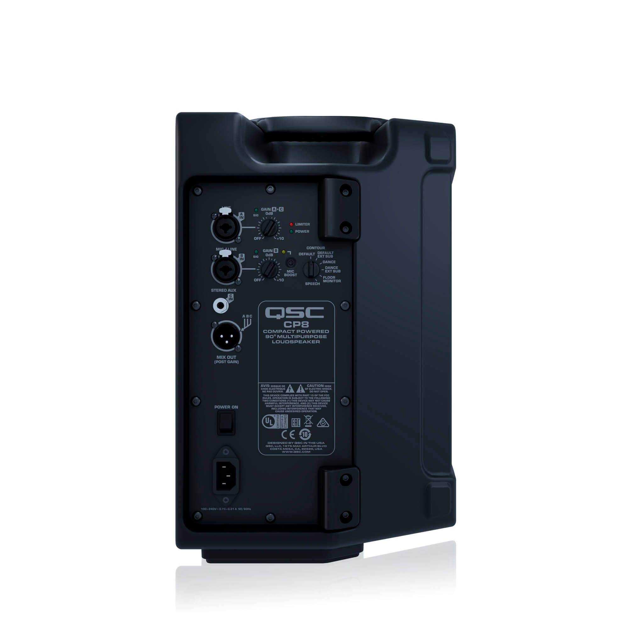 Bafle amplificado 8" 1000w 90° QSC - Imagen 2
