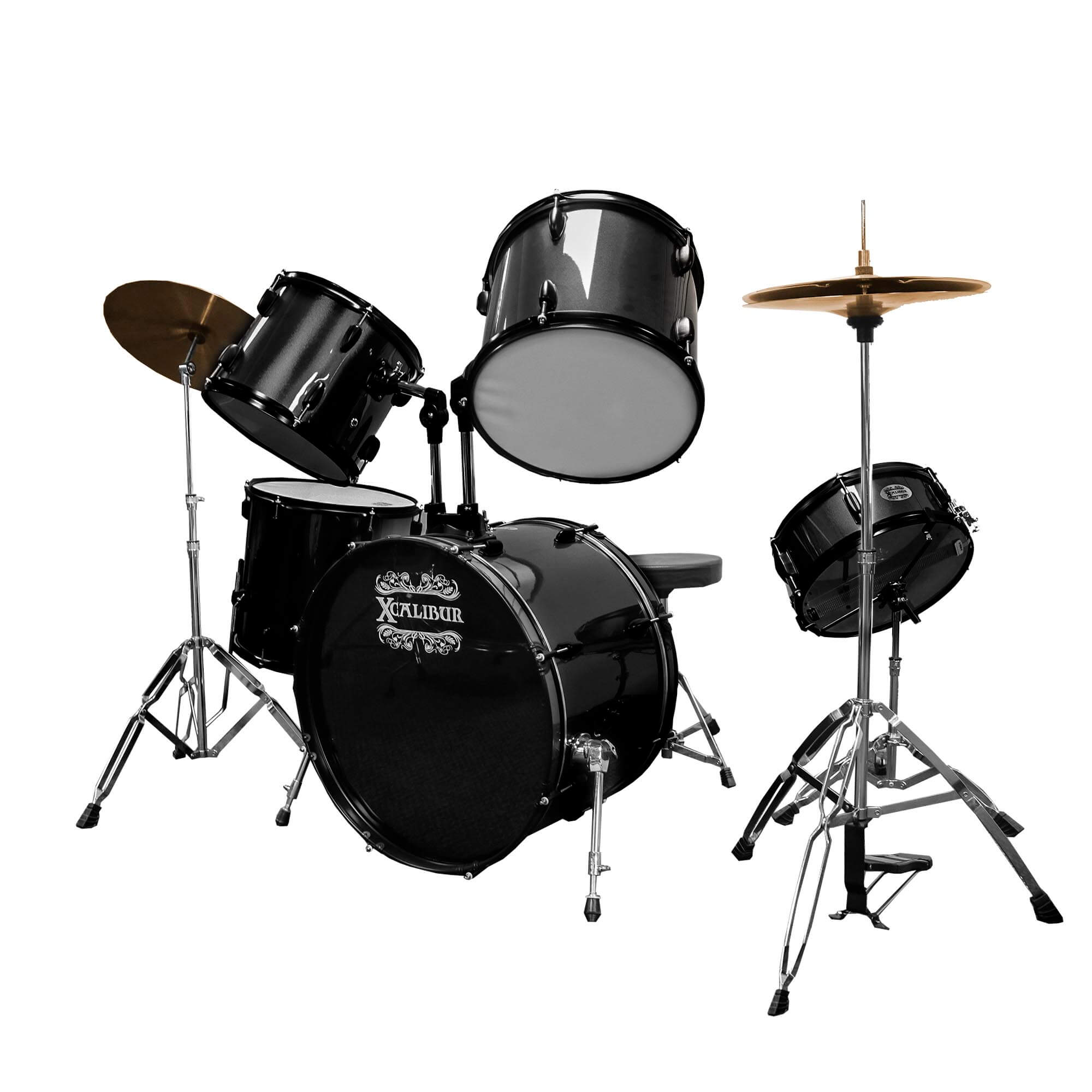 Batería Acústica 5 piezas color negro