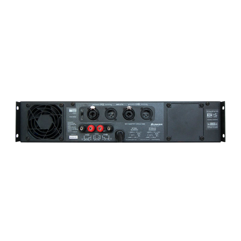 Amplificador profesional Bunker 1500w RMS Class AB - Imagen 2