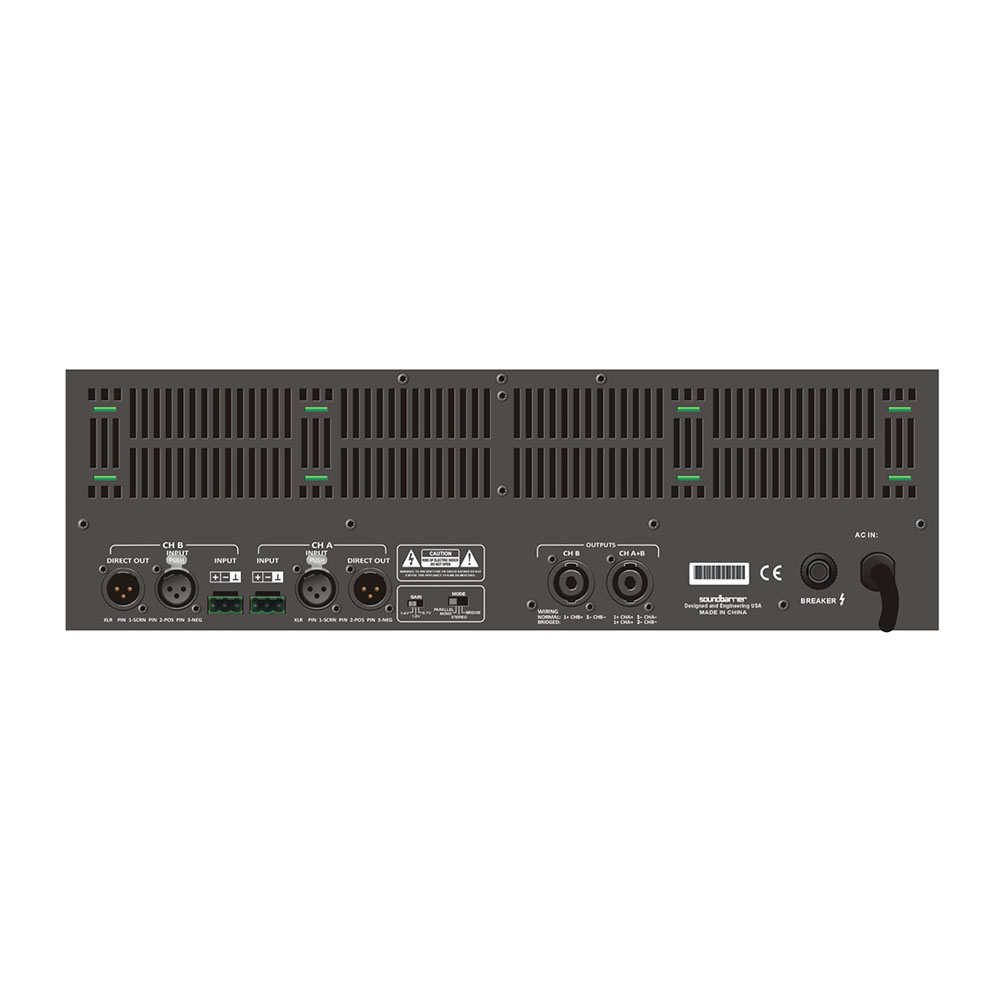 Amplificador de poder 2CH 7200w Soundbarrier - Imagen 2