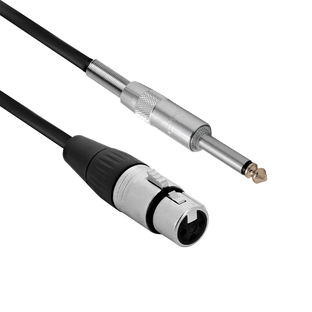 Extensión 1/4" mono a XLR hembra 10ft Accenta