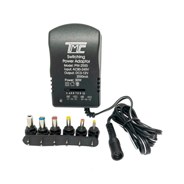 Adaptador de Corriente AC/DC 3-12vdc 2500mA TMC