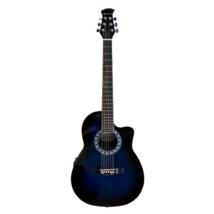 Guitarra electroacústica 40" tipo ovation western color azul Xcalibur