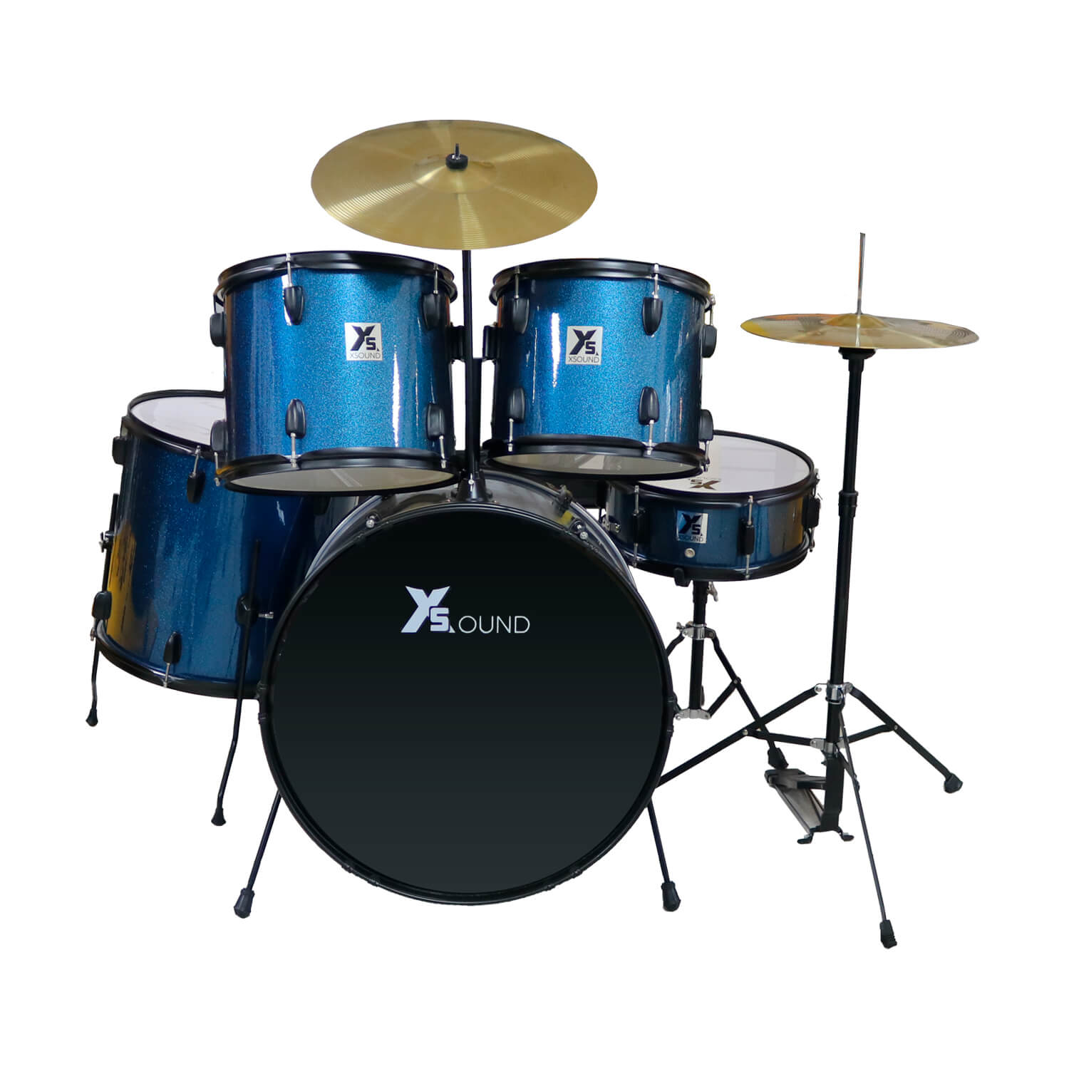 Batería acústica 5 Piezas XSound azul