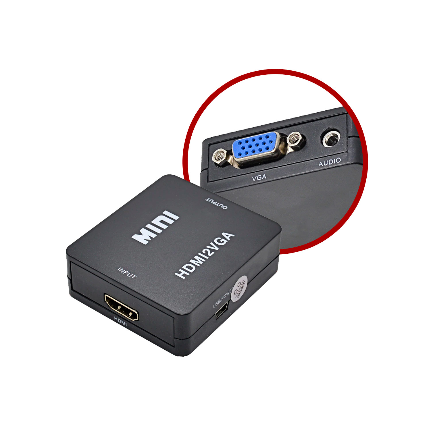 Convertidor HDMI a VGA + R/L con audio
