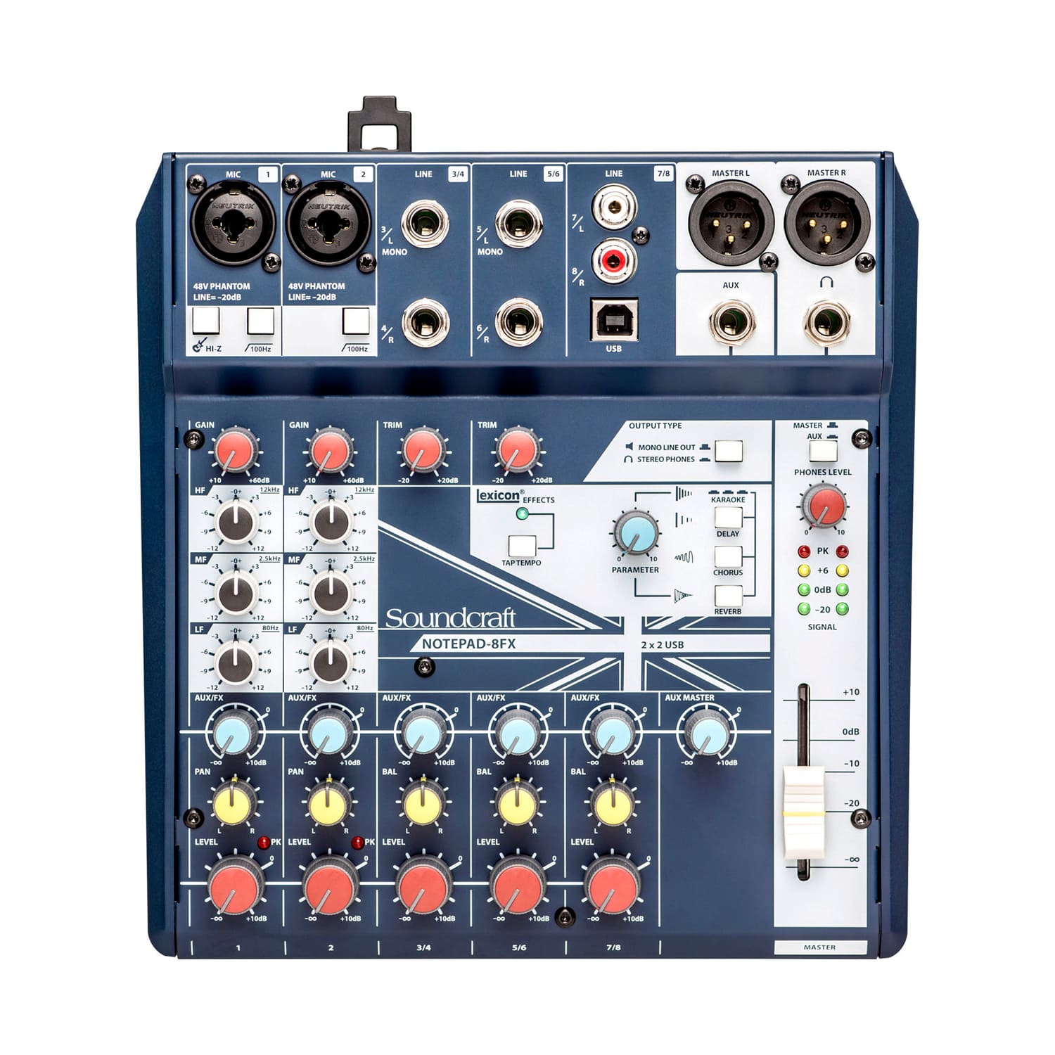 Consola pasiva 8 canales USB I/O Soundcraft