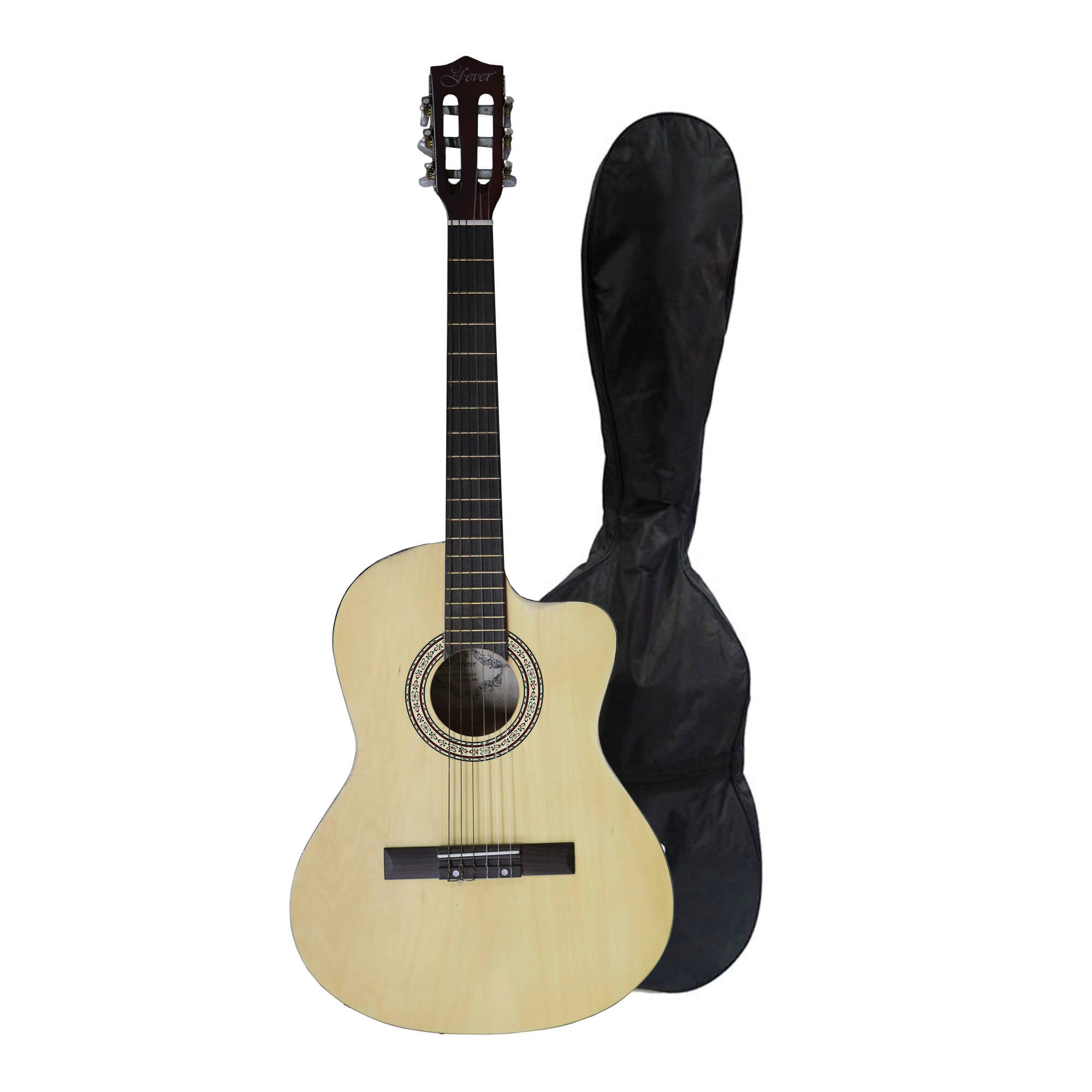 Guitarra acústica 39" + accesorios color natural Fever