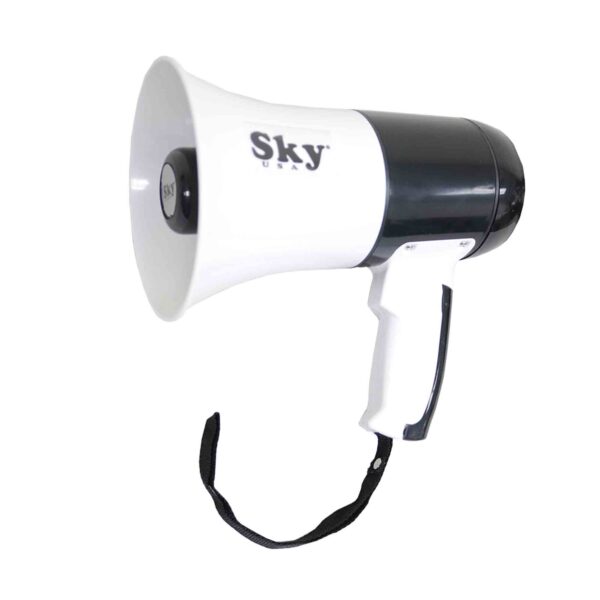 Megáfono recargable Sky de 15W con USB y sirena