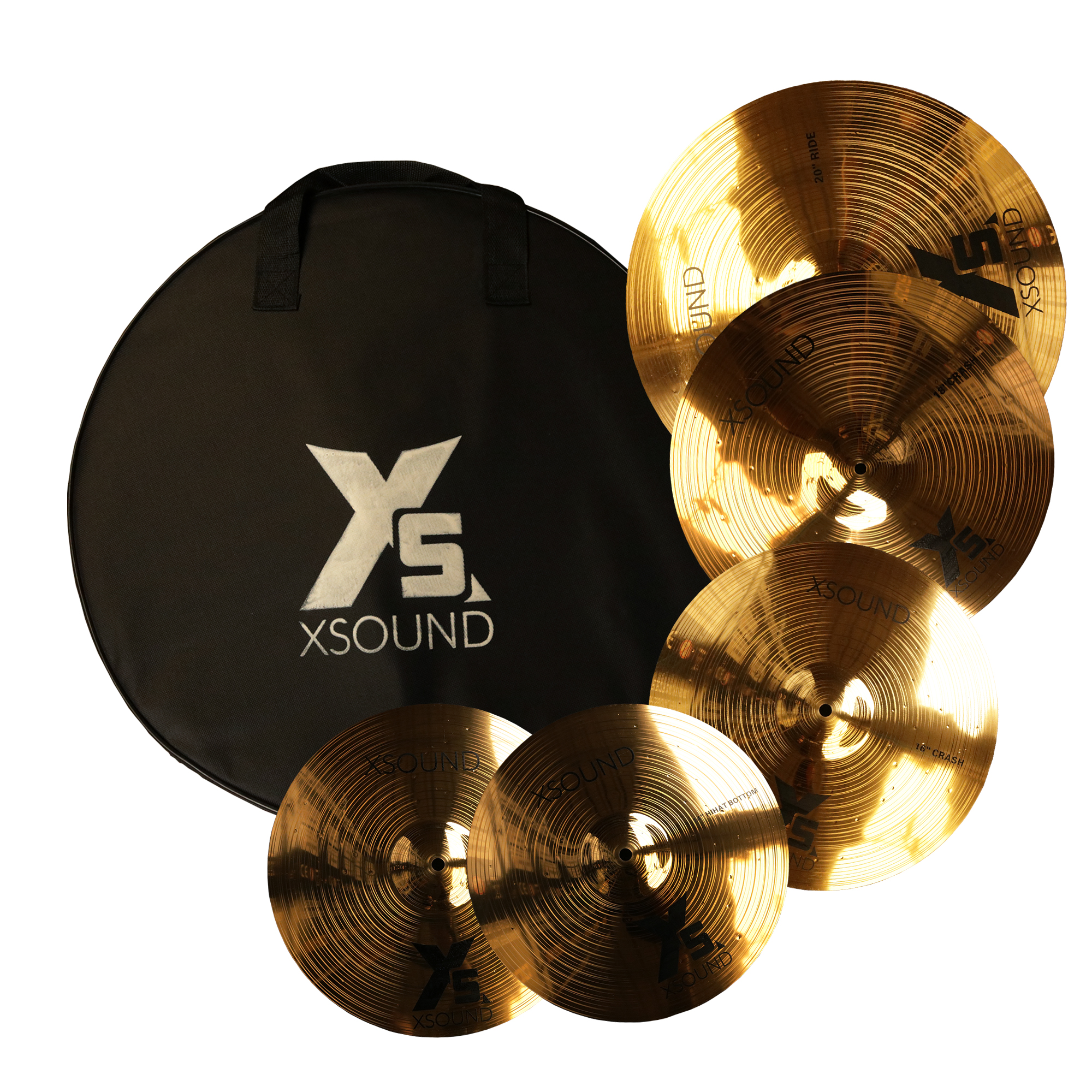 Juego de platillos de 20"+18"+16"+2x14" Xsound