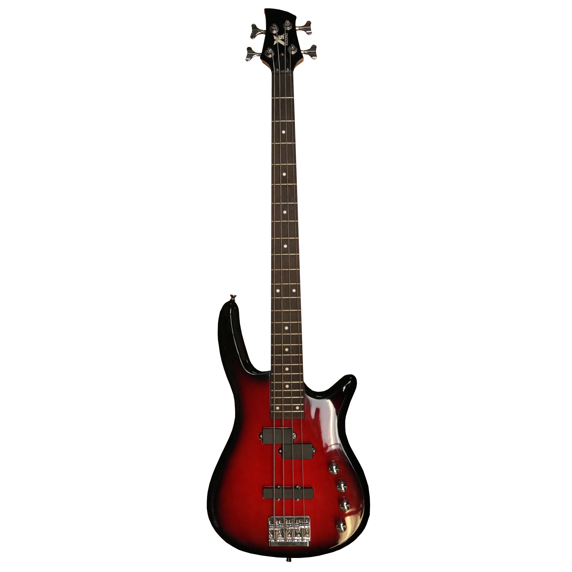 Bajo Electrico 4 Cuerdas Rojo c/est y acc XSound - Electrónica Japonesa