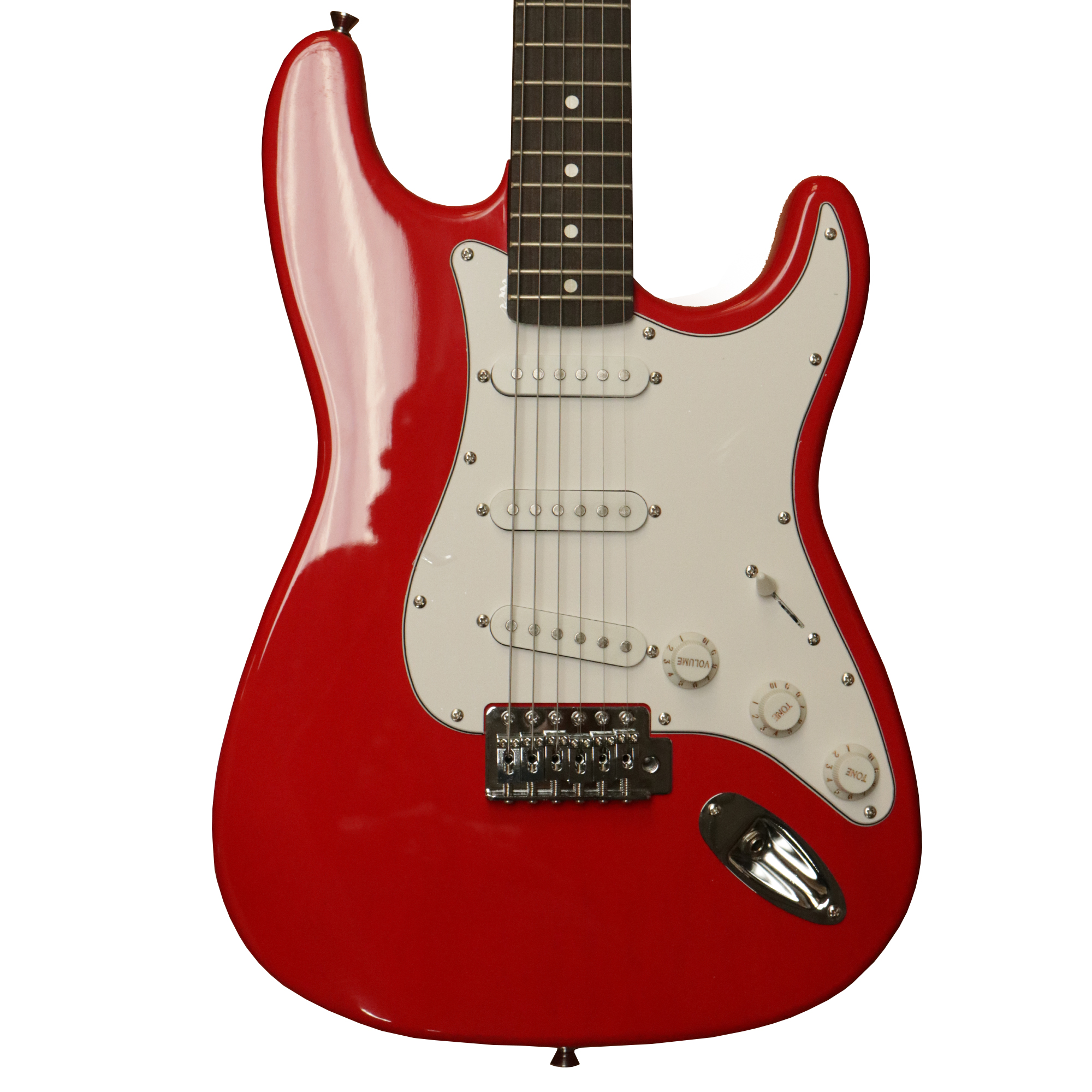 Guitarra eléctrica rojo con estuche Xsound - Imagen 2