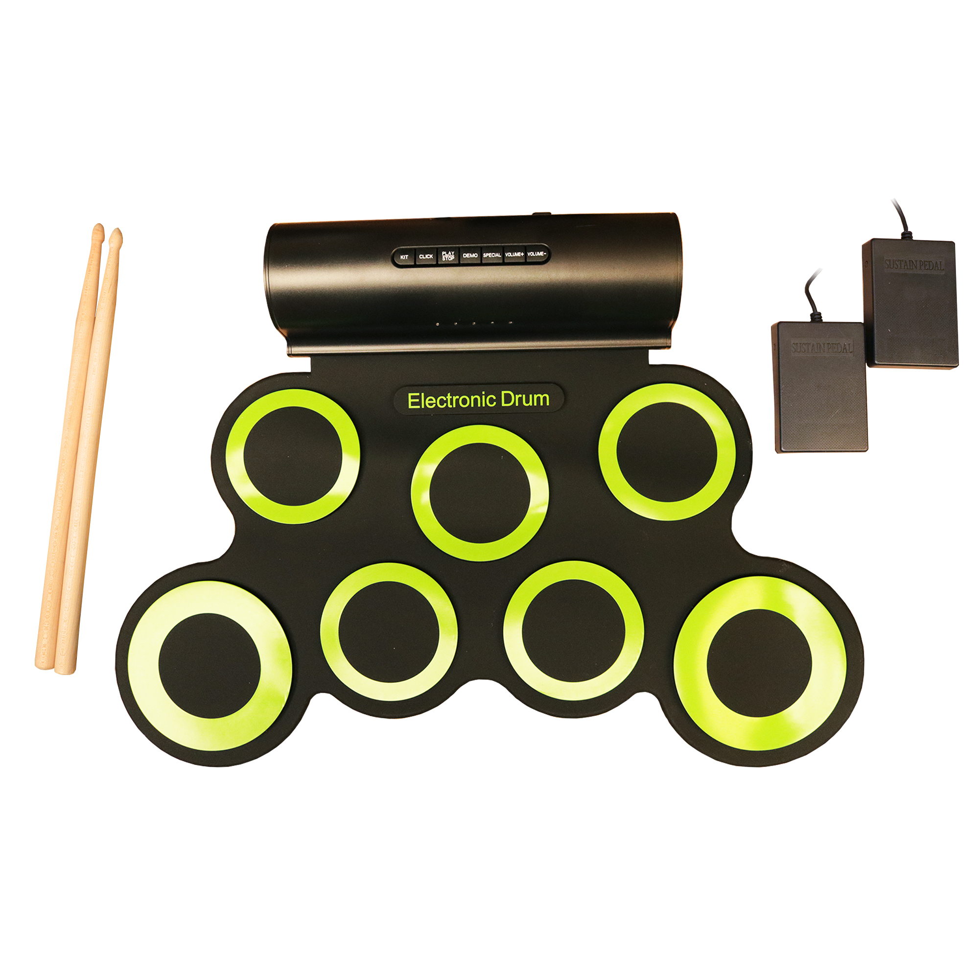 Batería de percusión digital verde - Imagen 2