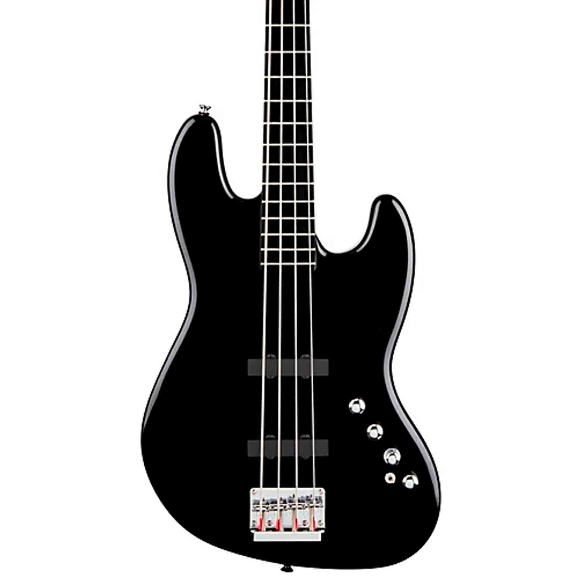 Bajo eléctrico de 4 cuerdas Fender Squier Delux color negro - Imagen 2