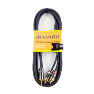 Extensión de 3.5mm estéreo a 2 RCA macho de 12ft Accenta