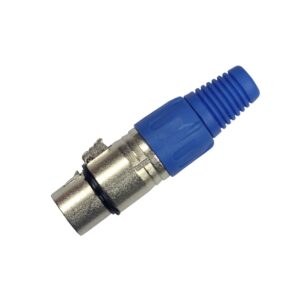 Conector XLR hembra color azul