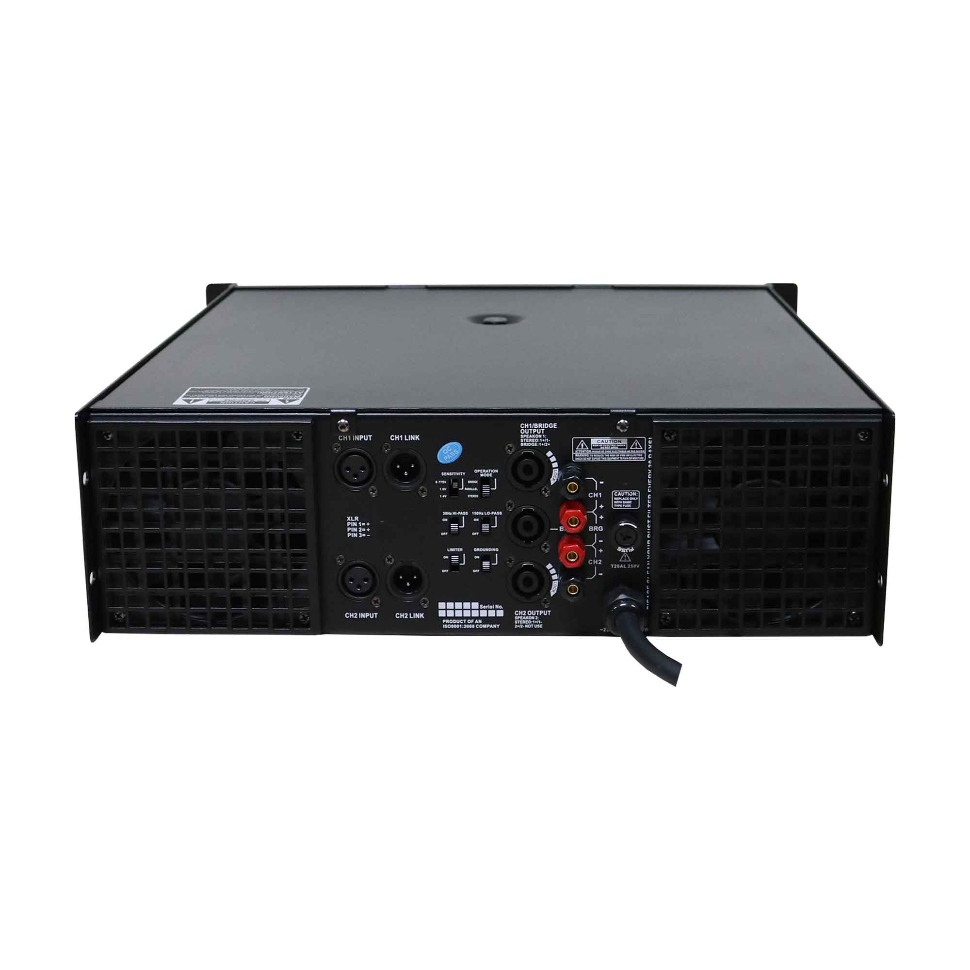 Amplificador de poder de 2 canales 3400w clase H Sanway - Imagen 3