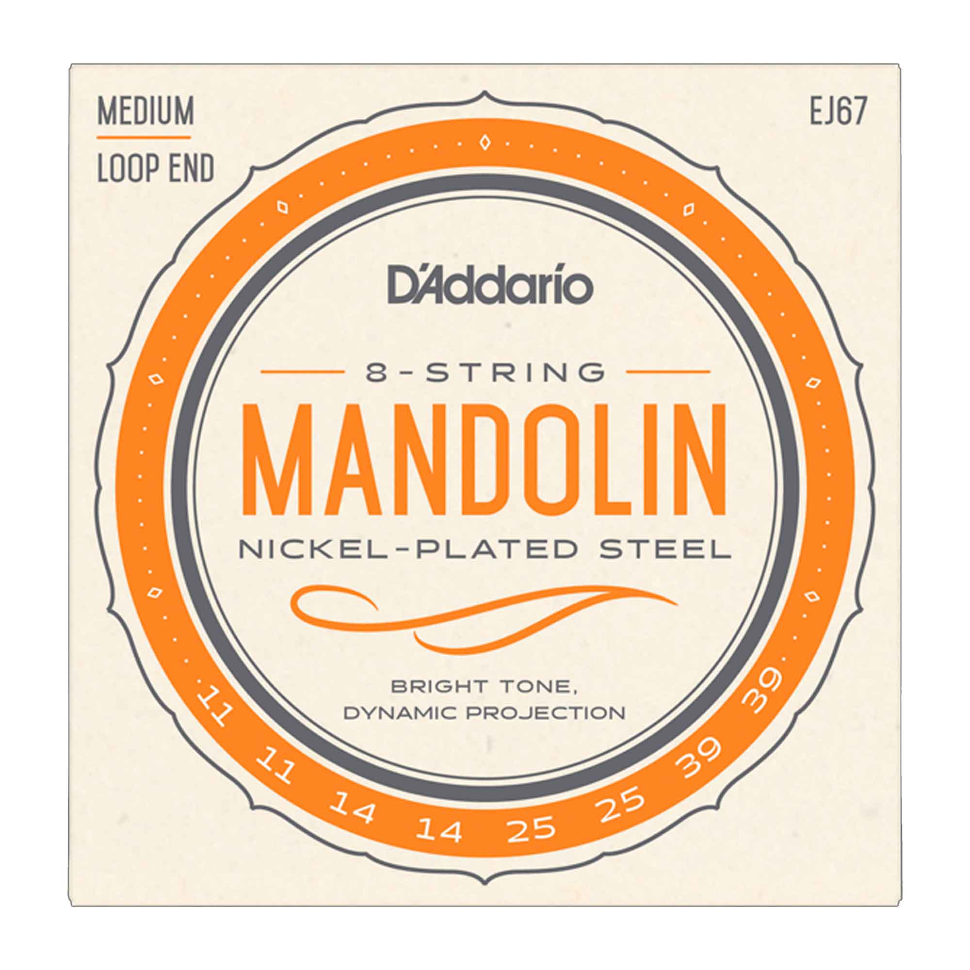 Juego de cuerdas para mandolina Nickel Wound Medium Daddario