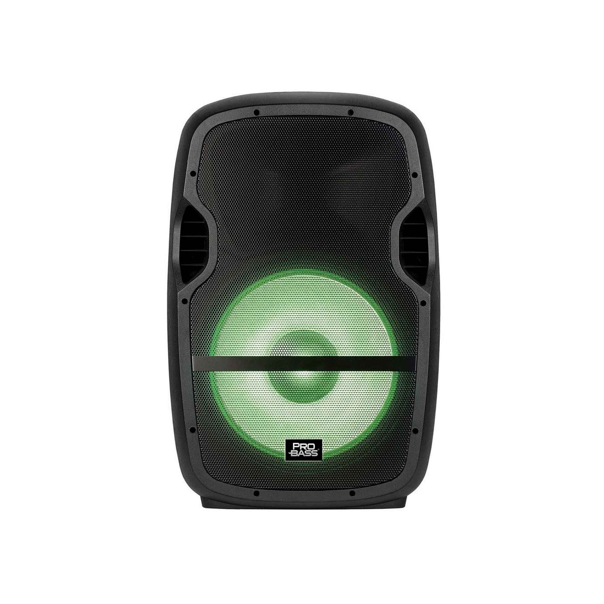 Bafle Amplificado 15" 800w Rms USB/SD/BT/FM + Mic + Pedestal Probass
