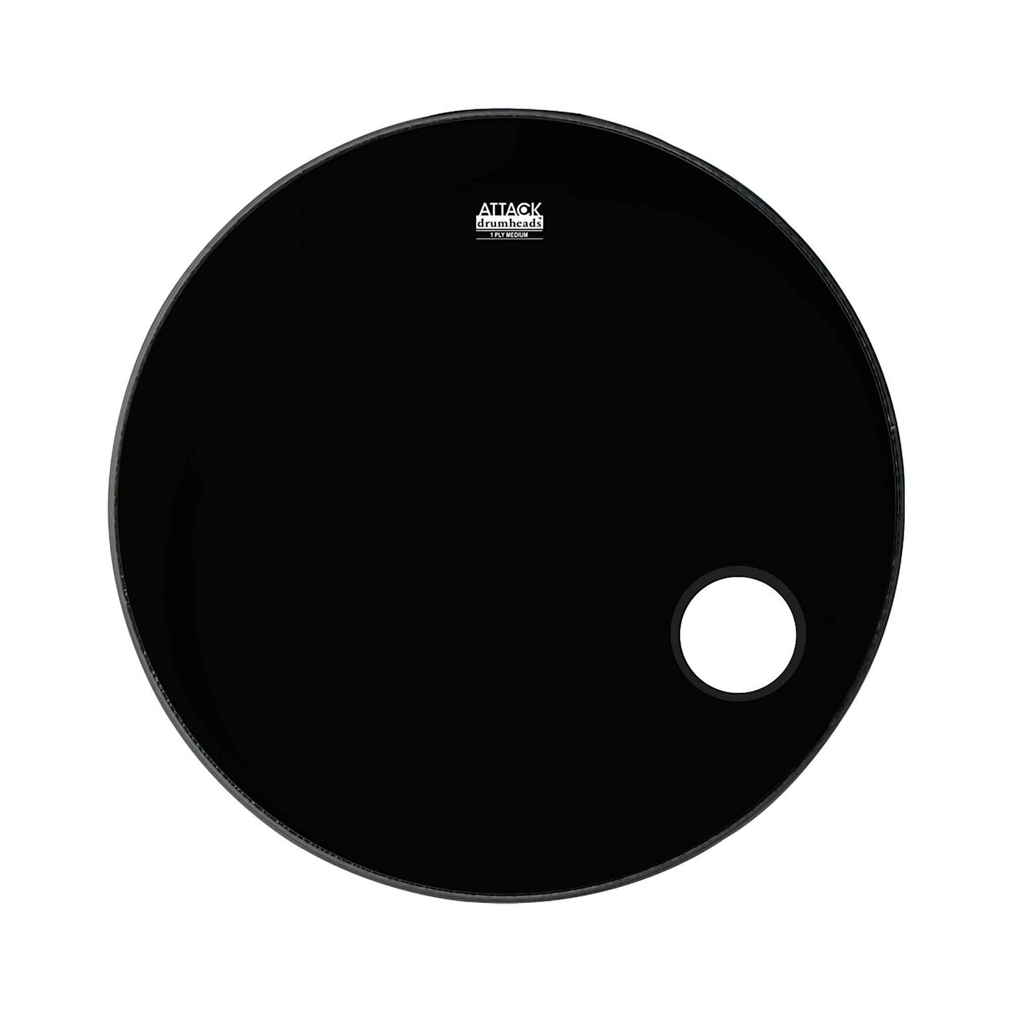 Parche 24" no overtone negro Proflex1 Attack