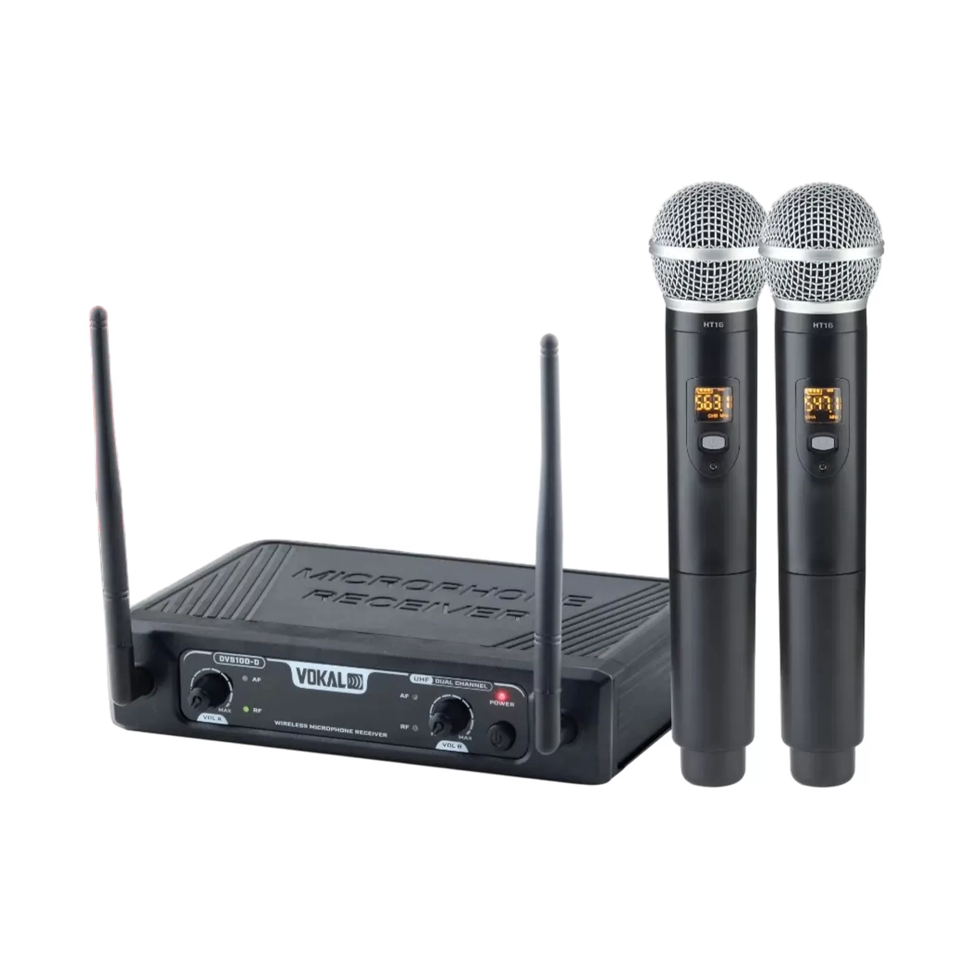 Micrófono inalámbrico doble UHF 16 canales Vokal