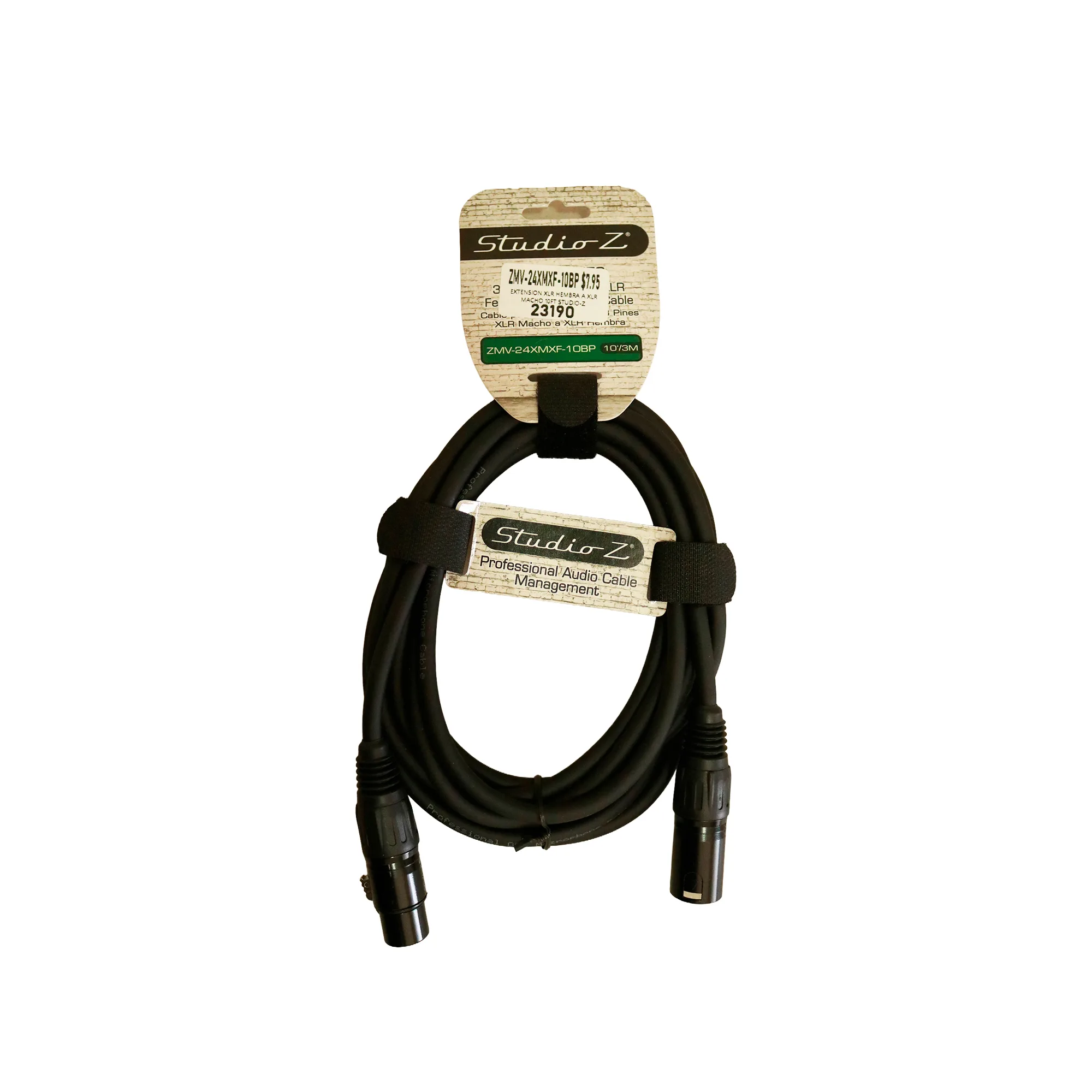 Extensión XLR hembra a XLR macho 10ft STUDIO-Z