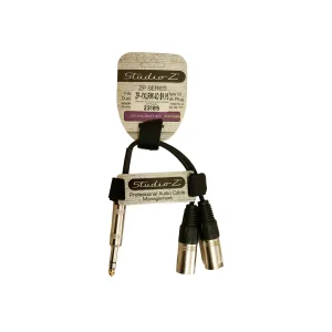 Extensión XLR macho a 2x1/4" estéreo 6ft STUDIO Z