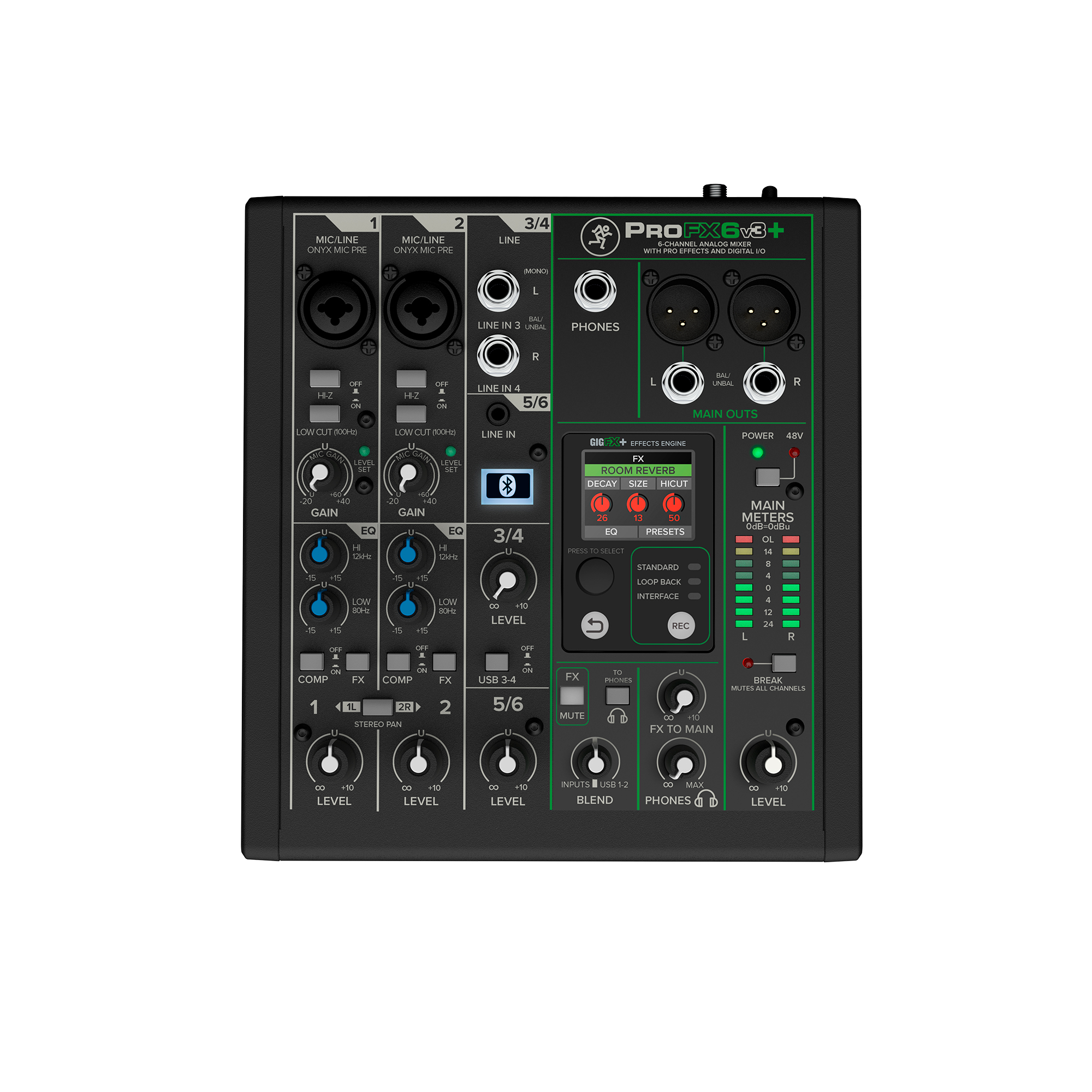Consola pasiva 6 canales c/usb/bt/efectos gibfx MACKIE - Imagen 2